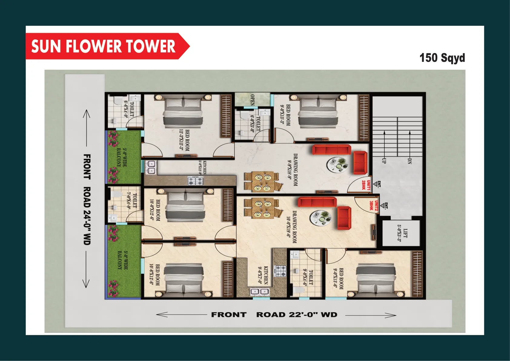 Sun Flower Tower Plan